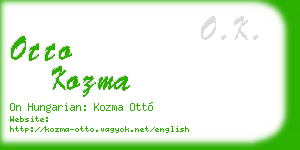 otto kozma business card
