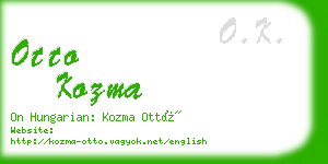 otto kozma business card